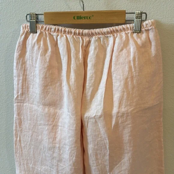 NWOT Small Brandy Melville Anastasia Pink Linen Drawstring Pants! - Picture 12 of 15